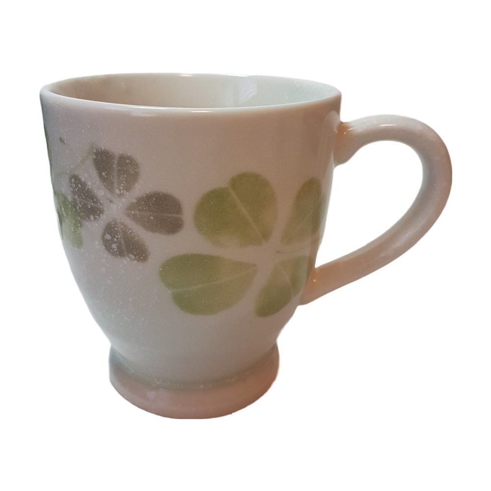 Vintage Shamrock Four Leaf Clover Mug Teacup Irish Cottagecore Farmhouse 4 Leaf